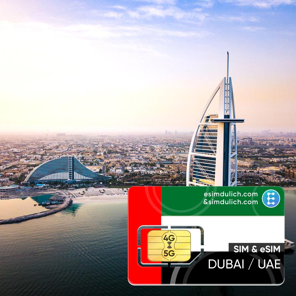 Sim Du Lịch Dubai (UAE) 5 Ngày Tốc Độ Cao